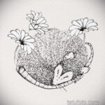 Фото пример рисунка тату Опоссум 18.11.2020 №066 -Opossum tattoo- tatufoto.com