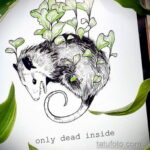 Фото пример рисунка тату Опоссум 18.11.2020 №071 -Opossum tattoo- tatufoto.com