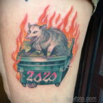 Фото пример рисунка тату Опоссум 18.11.2020 №075 -Opossum tattoo- tatufoto.com