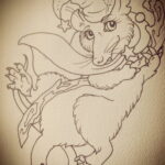 Фото пример рисунка тату Опоссум 18.11.2020 №077 -Opossum tattoo- tatufoto.com
