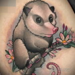 Фото пример рисунка тату Опоссум 18.11.2020 №094 -Opossum tattoo- tatufoto.com