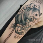 Фото пример рисунка тату Опоссум 18.11.2020 №098 -Opossum tattoo- tatufoto.com