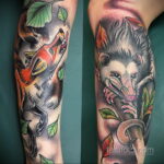 Фото пример рисунка тату Опоссум 18.11.2020 №112 -Opossum tattoo- tatufoto.com