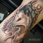 Фото пример рисунка тату Опоссум 18.11.2020 №125 -Opossum tattoo- tatufoto.com