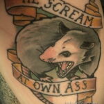 Фото пример рисунка тату Опоссум 18.11.2020 №126 -Opossum tattoo- tatufoto.com
