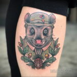 Фото пример рисунка тату Опоссум 18.11.2020 №128 -Opossum tattoo- tatufoto.com