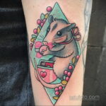 Фото пример рисунка тату Опоссум 18.11.2020 №129 -Opossum tattoo- tatufoto.com