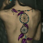 Фото рисунка тату с ловцом снов 22.11.2020 №029 -Dreamcatcher tattoo- tatufoto.com
