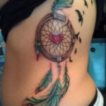 Фото рисунка тату с ловцом снов 22.11.2020 №086 -Dreamcatcher tattoo- tatufoto.com
