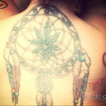 Фото рисунка тату с ловцом снов 22.11.2020 №169 -Dreamcatcher tattoo- tatufoto.com