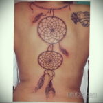 Фото рисунка тату с ловцом снов 22.11.2020 №291 -Dreamcatcher tattoo- tatufoto.com