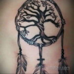 Фото рисунка тату с ловцом снов 22.11.2020 №331 -Dreamcatcher tattoo- tatufoto.com