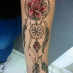 Фото рисунка тату с ловцом снов 22.11.2020 №624 -Dreamcatcher tattoo- tatufoto.com