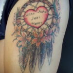 Фото рисунка тату с ловцом снов 22.11.2020 №675 -Dreamcatcher tattoo- tatufoto.com