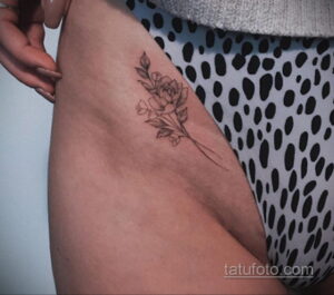 Фото татуировки в паху 11.11.2020 №033 -groin tattoo- tatufoto.com