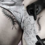 Фото татуировки в паху 11.11.2020 №041 -groin tattoo- tatufoto.com