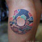 Фото татуировки с пончиком 22.11.2020 №120 -donut tattoo- tatufoto.com