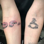 Фото татуировки с пончиком 22.11.2020 №201 -donut tattoo- tatufoto.com