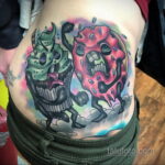 Фото татуировки с пончиком 22.11.2020 №213 -donut tattoo- tatufoto.com