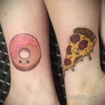 Фото татуировки с пончиком 22.11.2020 №219 -donut tattoo- tatufoto.com
