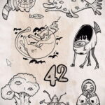 Эскиз для тату в стиле Хендпоук 26.11.2020 №034 -sketch handpoke tattoo- tatufoto.com
