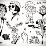 Эскиз для тату в стиле Хендпоук 26.11.2020 №184 -sketch handpoke tattoo- tatufoto.com