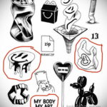 Эскиз для тату в стиле Хендпоук 26.11.2020 №198 -sketch handpoke tattoo- tatufoto.com