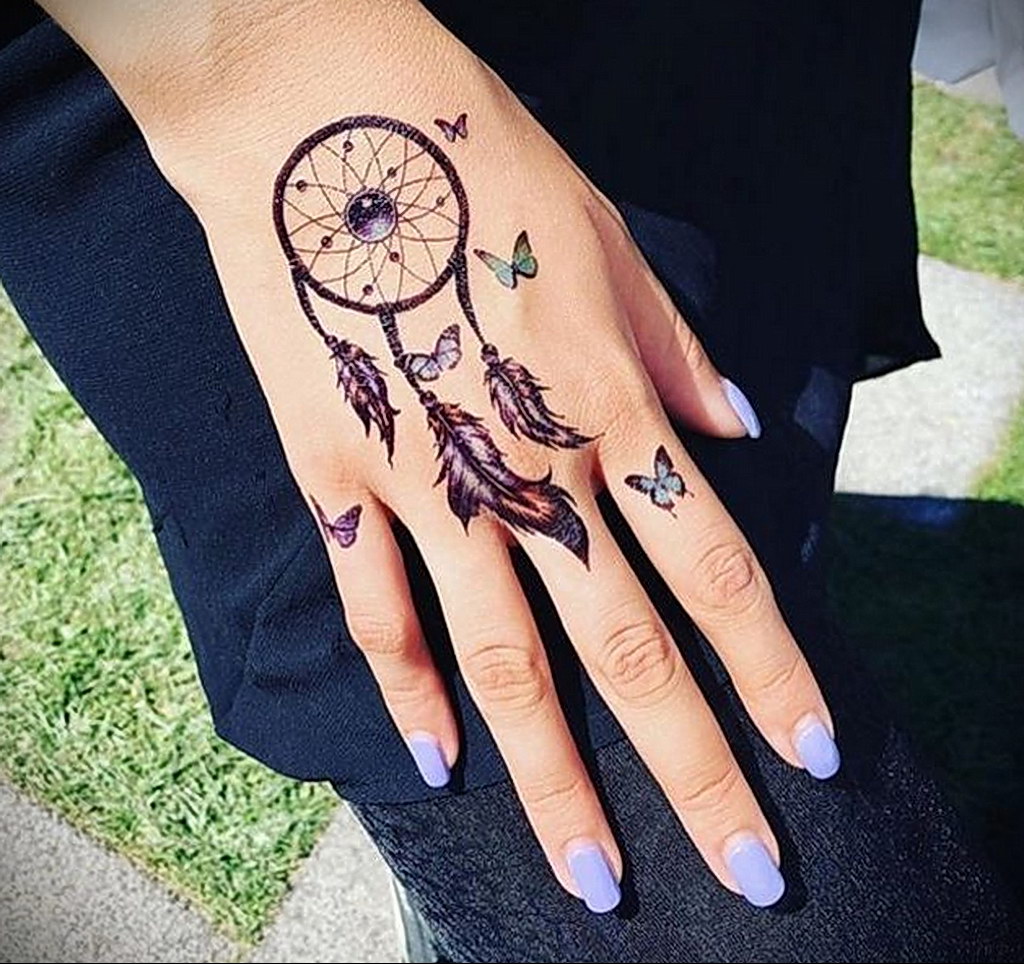 Женская тату ловец снов на руке 11.12.2020 № 013 -tattoo on hand for girls-...