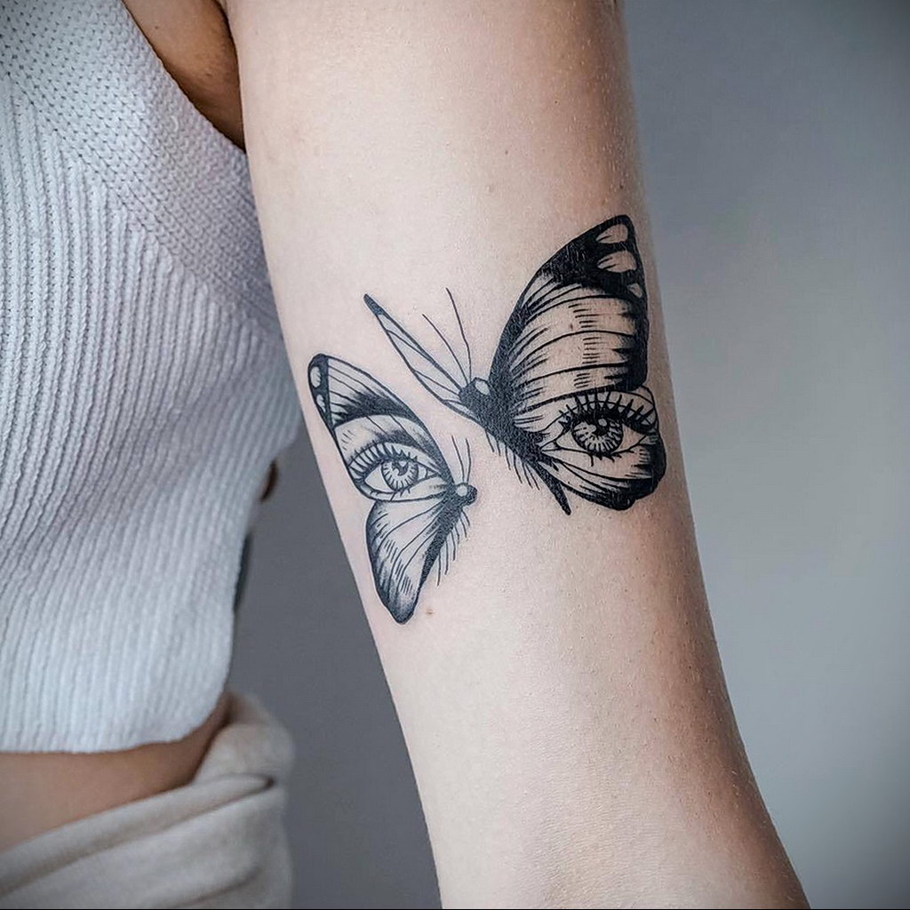 Butterfly and shooting star tattoos picture