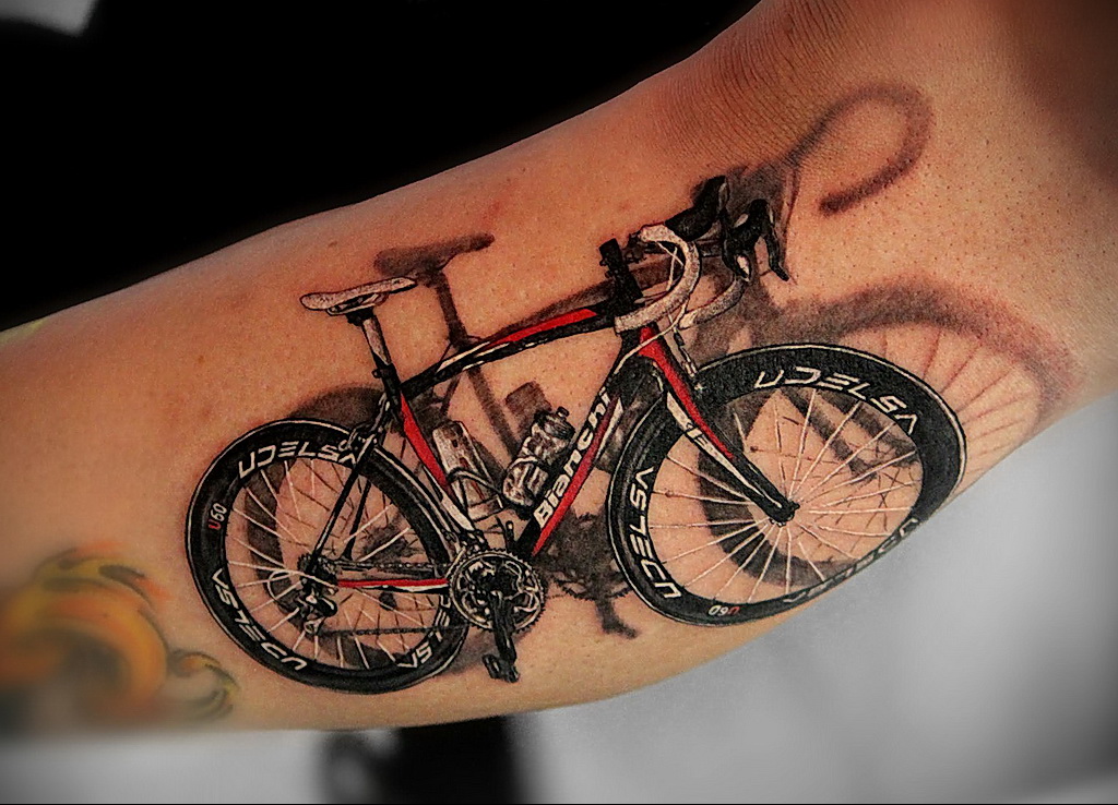 Пример рисунка татуировки про велосипед 15.12.2020 № 370 -bike tattoo- tatu...