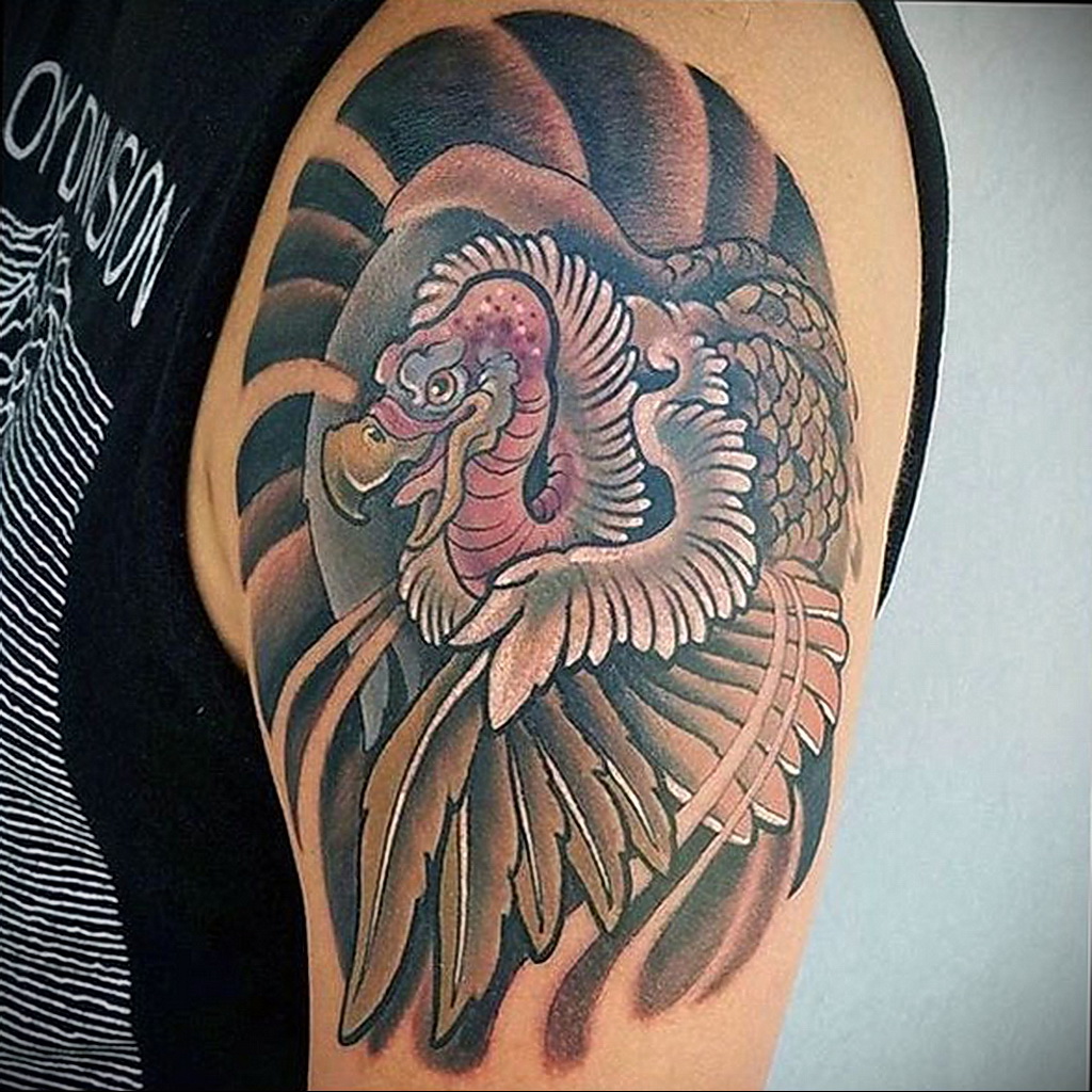 Пример рисунка татуировки птица Гриф 13.12.2020 № 017 -tattoo vulture- tatu...