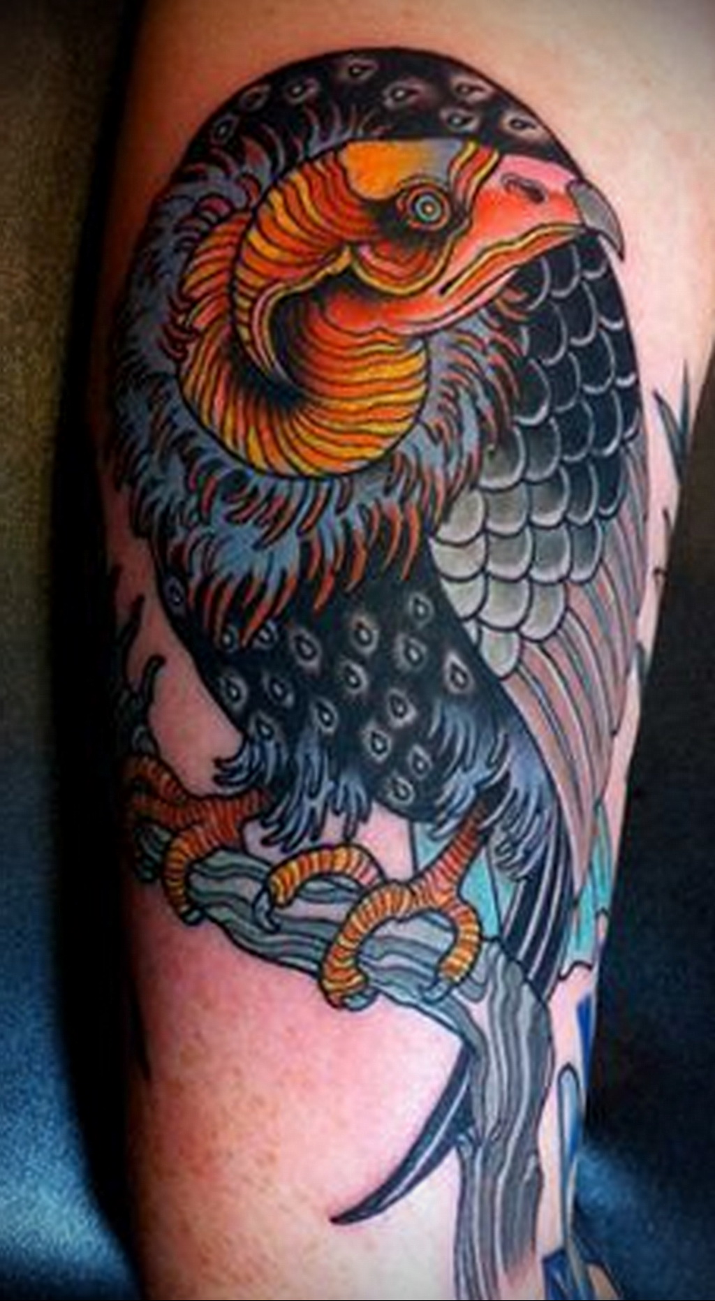 Пример рисунка татуировки птица Гриф 13.12.2020 № 109 -tattoo vulture- tatu...