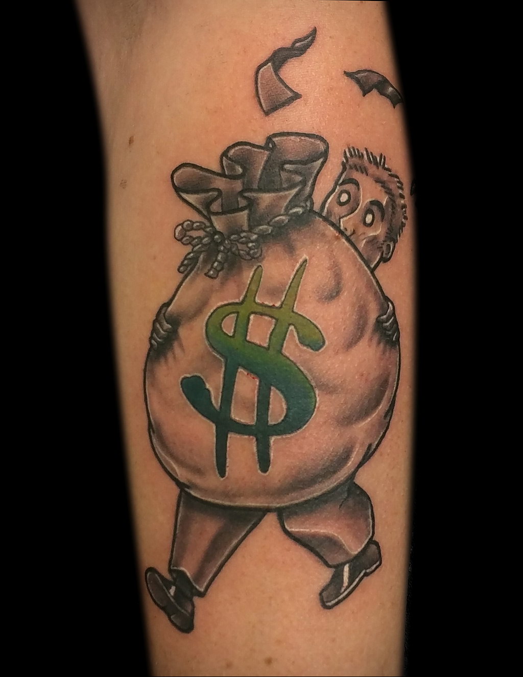 Рисунок татуировки на тему денег 03.12.2020 № 082 -money tattoo- tatufoto.c...