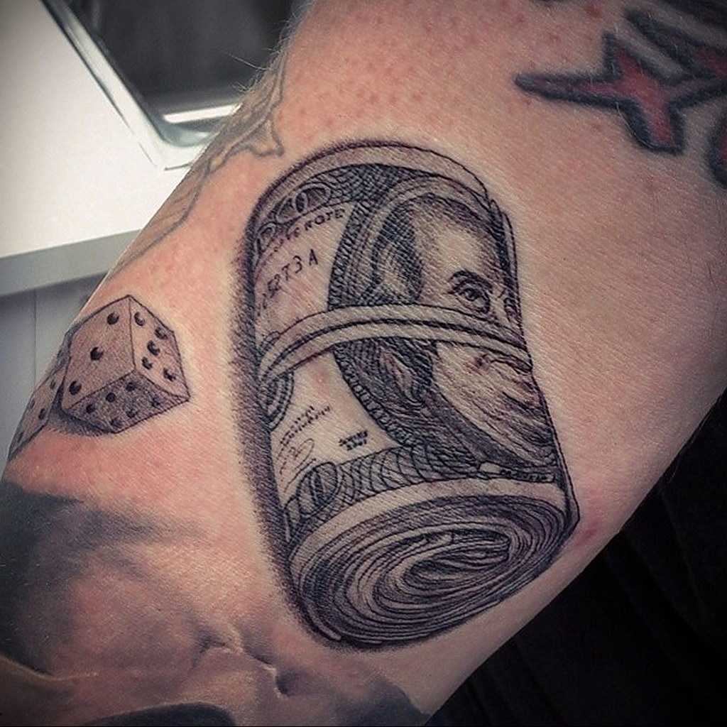 Рисунок татуировки на тему денег 03.12.2020 № 107 -money tattoo- tatufoto.c...