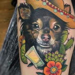 Пример Татуировки Чихуахуа 16.12.2020 №008 -Chihuahua Tattoo- tatufoto.com