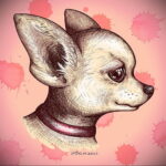 Пример Татуировки Чихуахуа 16.12.2020 №054 -Chihuahua Tattoo- tatufoto.com