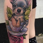 Пример Татуировки Чихуахуа 16.12.2020 №089 -Chihuahua Tattoo- tatufoto.com