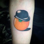 Пример рисунка татуировки апельсином 12.12.2020 №1015 -orange tattoo- tatufoto.com