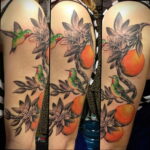 Пример рисунка татуировки апельсином 12.12.2020 №1032 -orange tattoo- tatufoto.com