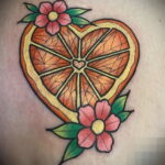 Пример рисунка татуировки апельсином 12.12.2020 №1058 -orange tattoo- tatufoto.com
