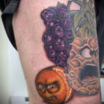 Пример рисунка татуировки апельсином 12.12.2020 №1063 -orange tattoo- tatufoto.com