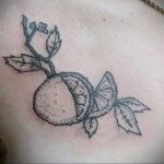 Пример рисунка татуировки апельсином 12.12.2020 №1072 -orange tattoo- tatufoto.com
