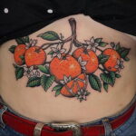 Пример рисунка татуировки апельсином 12.12.2020 №1098 -orange tattoo- tatufoto.com