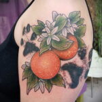 Пример рисунка татуировки апельсином 12.12.2020 №1114 -orange tattoo- tatufoto.com