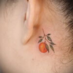 Пример рисунка татуировки апельсином 12.12.2020 №1137 -orange tattoo- tatufoto.com