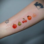 Пример рисунка татуировки апельсином 12.12.2020 №1147 -orange tattoo- tatufoto.com