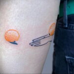 Пример рисунка татуировки апельсином 12.12.2020 №1215 -orange tattoo- tatufoto.com