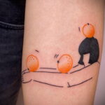 Пример рисунка татуировки апельсином 12.12.2020 №1217 -orange tattoo- tatufoto.com