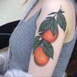 Пример рисунка татуировки апельсином 12.12.2020 №1257 -orange tattoo- tatufoto.com