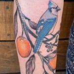 Пример рисунка татуировки апельсином 12.12.2020 №1314 -orange tattoo- tatufoto.com